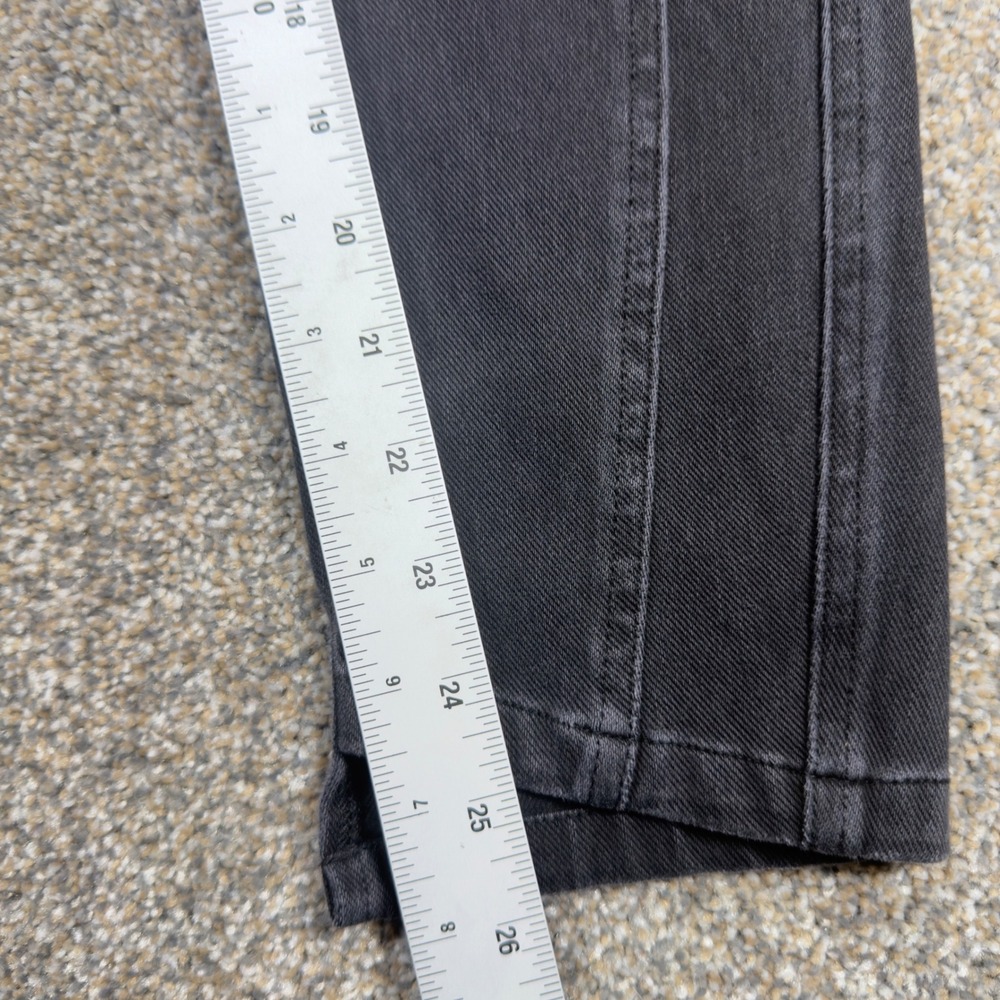 Halara Womens Black Tapered Leg Seam Front Denim Jeans Size M Regular Stretch - Picture 6 of 10
